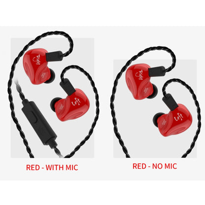 KZ ZS4 Ring Iron Hybrid Drive In-ear Wired Earphone, Standard Version(Red) - In Ear Wired Earphone by KZ | Online Shopping UK | buy2fix