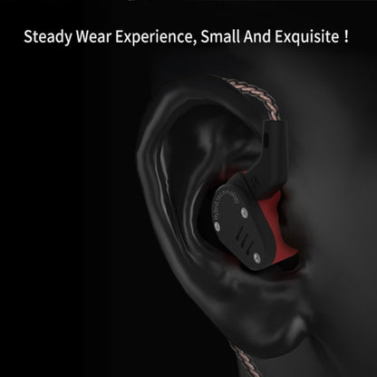 KZ ZSA Ring Iron Hybrid Drive Sport In-ear Wired Earphone, Mic Version(Black Red) - In Ear Wired Earphone by KZ | Online Shopping UK | buy2fix