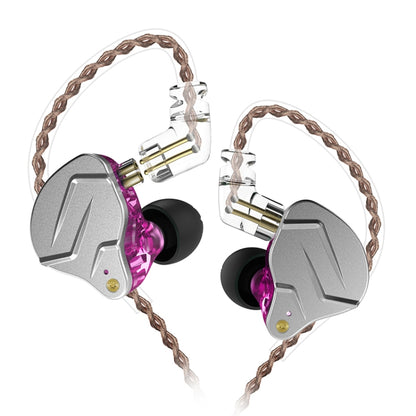 KZ ZSN Pro Ring Iron Hybrid Drive Metal In-ear Wired Earphone, Standard Version(Purple) - In Ear Wired Earphone by KZ | Online Shopping UK | buy2fix