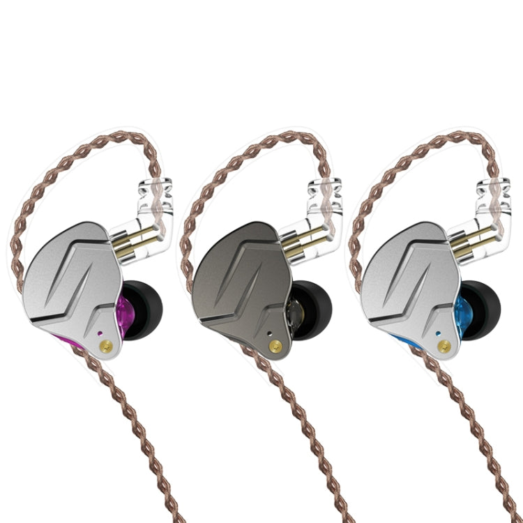 KZ ZSN Pro Ring Iron Hybrid Drive Metal In-ear Wired Earphone, Standard Version(Purple) - In Ear Wired Earphone by KZ | Online Shopping UK | buy2fix