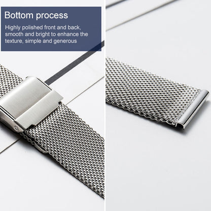 18mm 304 Stainless Steel Double Buckles Watch Band(Silver) by buy2fix