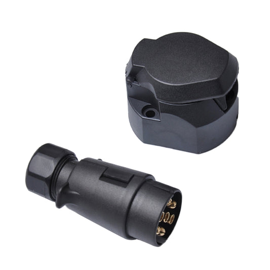 A0226 12V 7-pin Plastic Trailer Connector Socket + Plug EU - In Car by buy2fix | Online Shopping UK | buy2fix