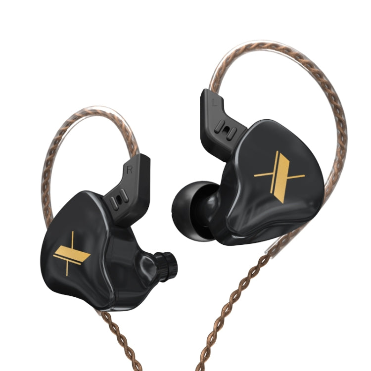 KZ EDX Dynamic Monitor HiFi In-Ear Wired Earphone No Mic(Black) by KZ