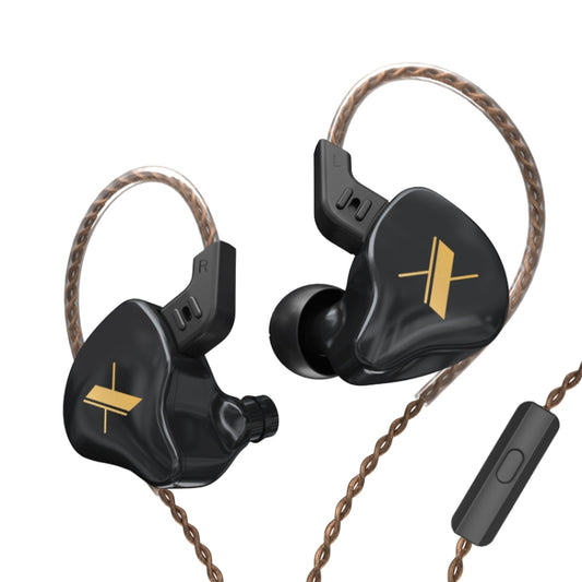 KZ EDX Dynamic Monitor HiFi In-Ear Wired Earphone With Mic(Black) - In Ear Wired Earphone by KZ | Online Shopping UK | buy2fix