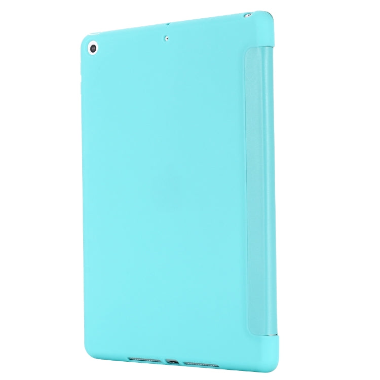 For iPad 10.2 2021 / 2020 / 2019 GEBEI Shockproof Horizontal Flip Leather Case with Three-folding Holder(Blue) - iPad 10.2 Cases by GEBEI | Online Shopping UK | buy2fix