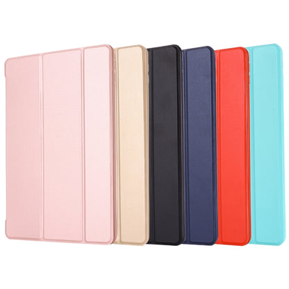 For iPad 10.2 2021 / 2020 / 2019 GEBEI Shockproof Horizontal Flip Leather Case with Three-folding Holder(Blue) - iPad 10.2 Cases by GEBEI | Online Shopping UK | buy2fix