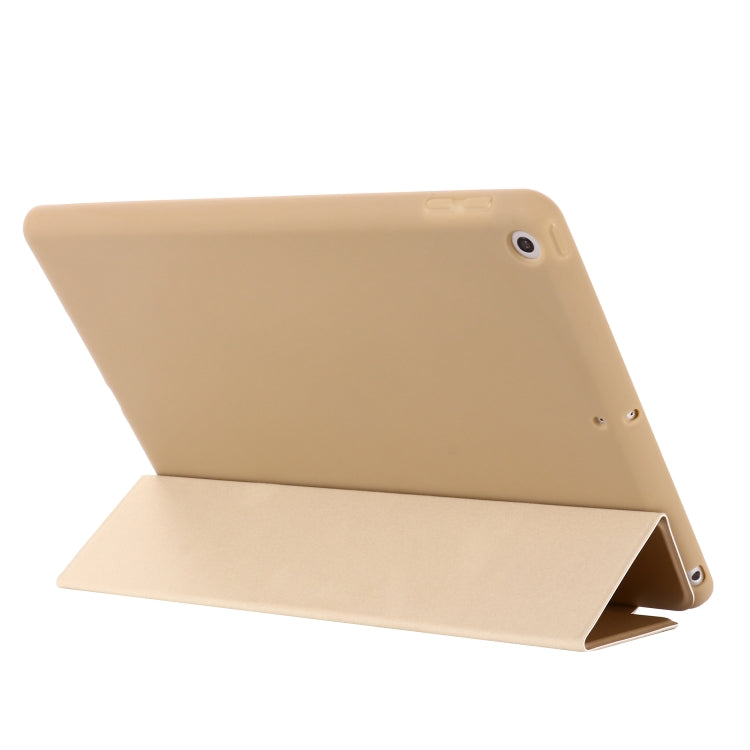 For iPad 10.2 2021 / 2020 / 2019 GEBEI Shockproof Horizontal Flip Leather Case with Three-folding Holder(Gold) - iPad 10.2 Cases by GEBEI | Online Shopping UK | buy2fix