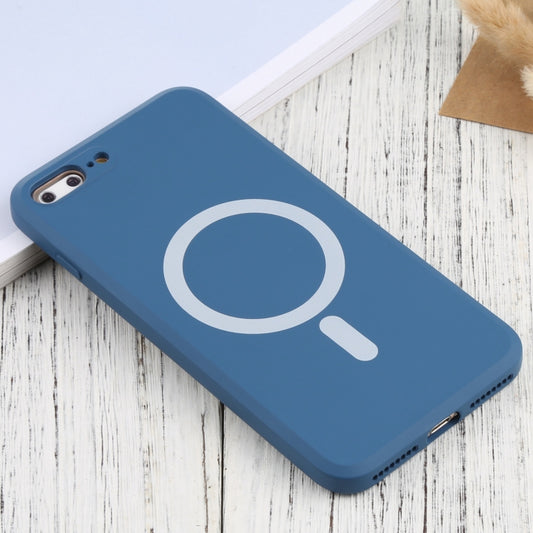 Silicone Full Coverage Shockproof Magsafe Case For iPhone 7 Plus / 8 Plus(Blue) by buy2fix