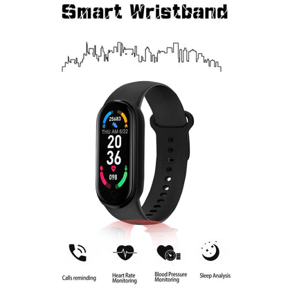 M6 Sports Smart Bracelet, Support Heart Rate Monitoring & Blood Pressure Monitoring & Sleep Monitoring & Sedentary Reminder, Type:Magnetic Charging(Black) - Smart Wear by buy2fix | Online Shopping UK | buy2fix