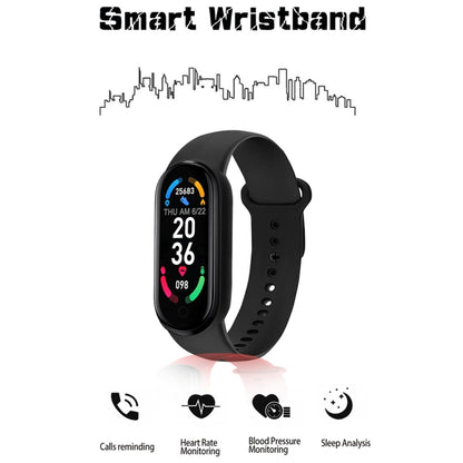 M6 Sports Smart Bracelet, Support Heart Rate Monitoring & Blood Pressure Monitoring & Sleep Monitoring & Sedentary Reminder, Type:Magnetic Charging(Red) - Smart Wear by buy2fix | Online Shopping UK | buy2fix