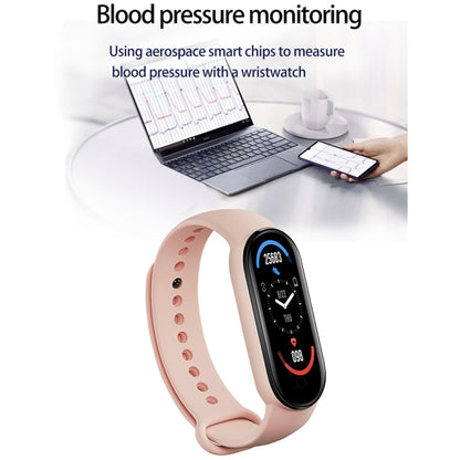 M6 Sports Smart Bracelet, Support Heart Rate Monitoring & Blood Pressure Monitoring & Sleep Monitoring & Sedentary Reminder, Type:Magnetic Charging(Red) - Smart Wear by buy2fix | Online Shopping UK | buy2fix