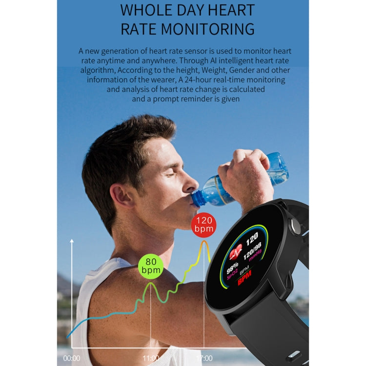 W9 Smart Sport Bracelet, Support Heart Rate Detection & Pedometer & Sedentary Reminder & Sleep Monitoring(Black) - Smart Wear by buy2fix | Online Shopping UK | buy2fix