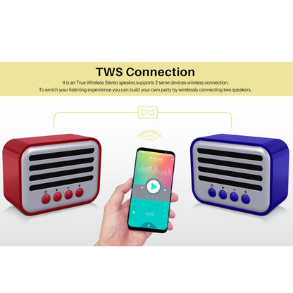 New Rixing NR-102 Mini TWS Bluetooth Speaker(Light Green) - Desktop Speaker by NewRixing | Online Shopping UK | buy2fix