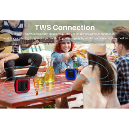 New Rixing NR-103 Mini TWS Bluetooth Speaker with Lanyard(Red) - Mini Speaker by New Rixing | Online Shopping UK | buy2fix