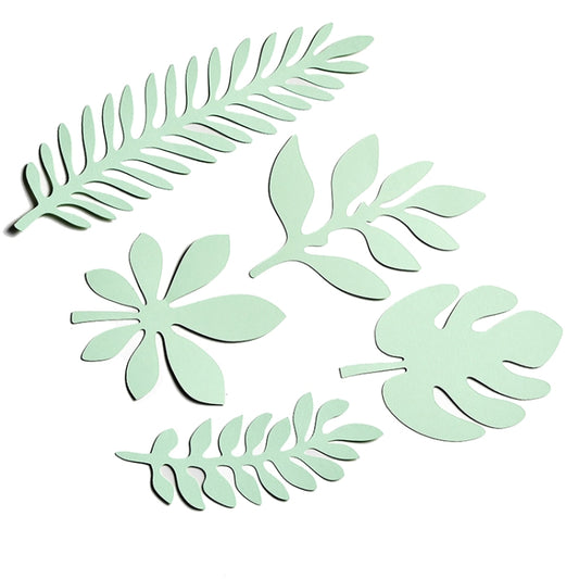 10 in 1 Creative Paper Cutting Shooting Props Tree Leaves Papercut Jewelry Cosmetics Background Photo Photography Props(Light Green) - Camera Accessories by buy2fix | Online Shopping UK | buy2fix