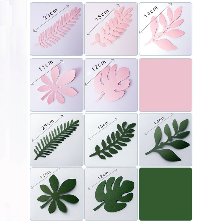 10 in 1 Creative Paper Cutting Shooting Props Tree Leaves Papercut Jewelry Cosmetics Background Photo Photography Props(Pink) - Camera Accessories by buy2fix | Online Shopping UK | buy2fix