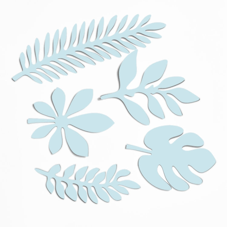 10 in 1 Creative Paper Cutting Shooting Props Tree Leaves Papercut Jewelry Cosmetics Background Photo Photography Props(Light Blue) - Camera Accessories by buy2fix | Online Shopping UK | buy2fix