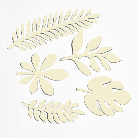 10 in 1 Creative Paper Cutting Shooting Props Tree Leaves Papercut Jewelry Cosmetics Background Photo Photography Props(Light Yellow) - Camera Accessories by buy2fix | Online Shopping UK | buy2fix