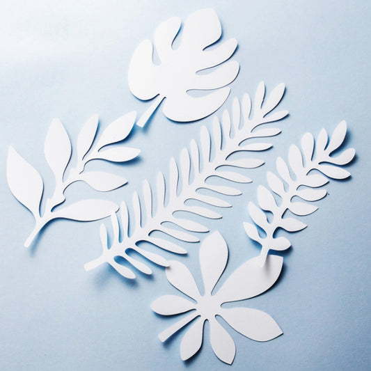 10 in 1 Creative Paper Cutting Shooting Props Tree Leaves Papercut Jewelry Cosmetics Background Photo Photography Props(White) - Camera Accessories by buy2fix | Online Shopping UK | buy2fix