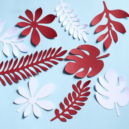 10 in 1 Creative Paper Cutting Shooting Props Tree Leaves Papercut Jewelry Cosmetics Background Photo Photography Props(Milky White) - Camera Accessories by buy2fix | Online Shopping UK | buy2fix