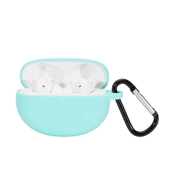 For OPPO Enco Free 2 Anti-fall Wireless Earphone Silicone Protective Case with Hook(Lake Blue) by buy2fix