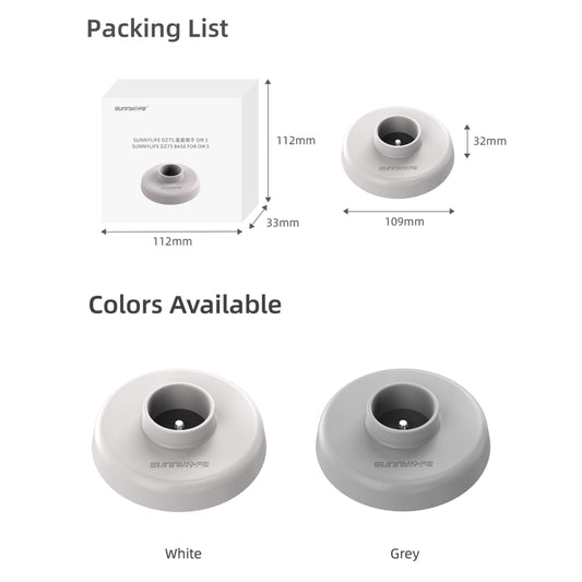 Sunnylife DZ75 Mobile Phone Gimbal Desktop Fixed Stand Base for DJI OM 5(White) by Sunnylife