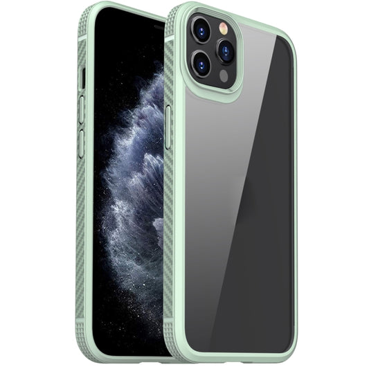 For iPhone 11 Pro MG Series Carbon Fiber TPU + Clear PC Four-corner Airbag Shockproof Case (Green) by buy2fix