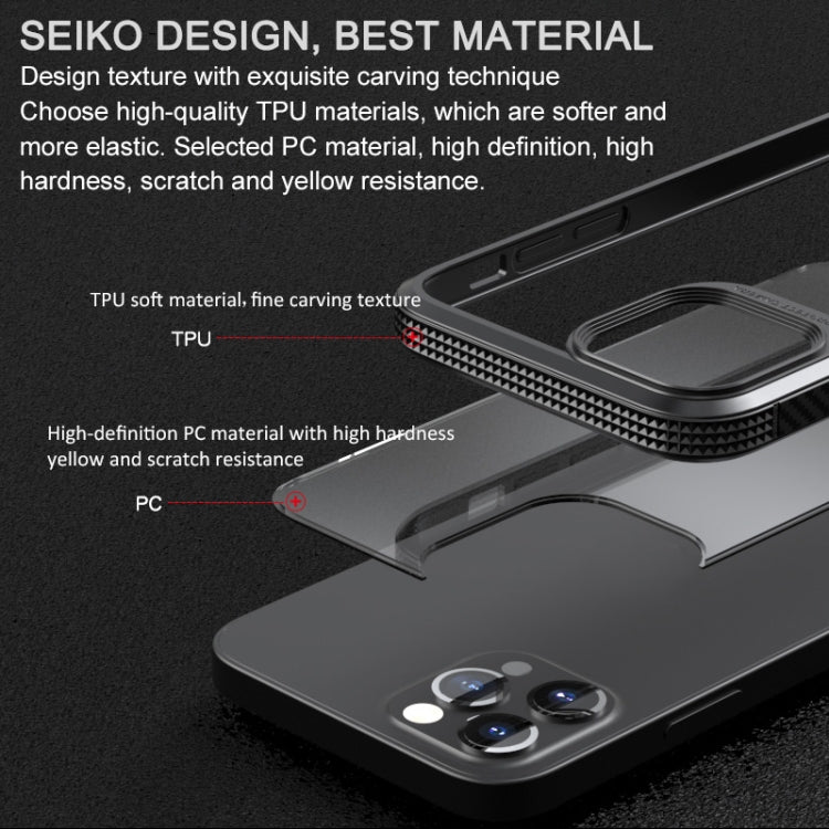 For iPhone 11 Pro MG Series Carbon Fiber TPU + Clear PC Four-corner Airbag Shockproof Case (Green) by buy2fix
