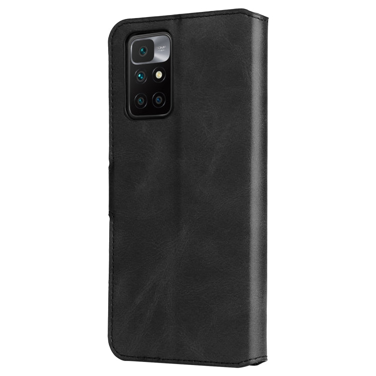 For Xiaomi Redmi 10 Classic Calf Texture PU + TPU Horizontal Flip Leather Case with Holder & Card Slots & Wallet(Black) by buy2fix