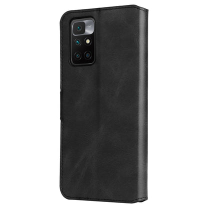 For Xiaomi Redmi 10 Classic Calf Texture PU + TPU Horizontal Flip Leather Case with Holder & Card Slots & Wallet(Black) by buy2fix