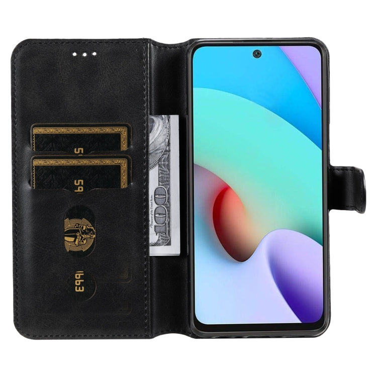 For Xiaomi Redmi 10 Classic Calf Texture PU + TPU Horizontal Flip Leather Case with Holder & Card Slots & Wallet(Black) by buy2fix