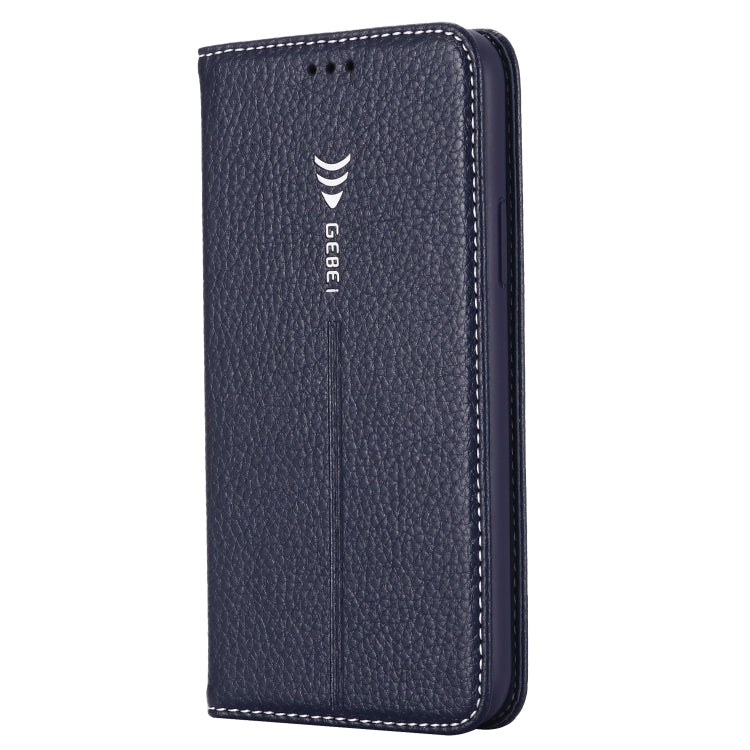 For iPhone 11 Pro GEBEI PU+TPU Horizontal Flip Protective Case with Holder & Card Slots(Blue) by GEBEI