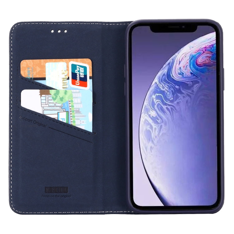 For iPhone 11 Pro GEBEI PU+TPU Horizontal Flip Protective Case with Holder & Card Slots(Blue) by GEBEI