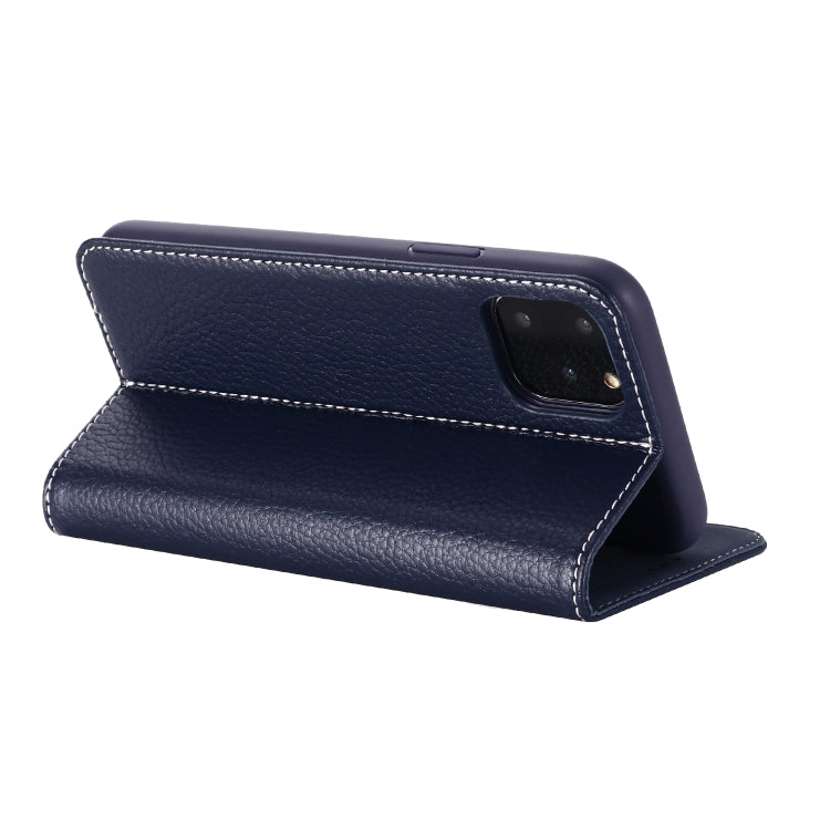 For iPhone 11 Pro GEBEI PU+TPU Horizontal Flip Protective Case with Holder & Card Slots(Blue) by GEBEI