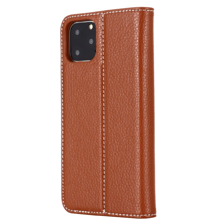 For iPhone 11 GEBEI PU+TPU Horizontal Flip Protective Case with Holder & Card Slots(Brown) - iPhone 11 Cases by GEBEI | Online Shopping UK | buy2fix