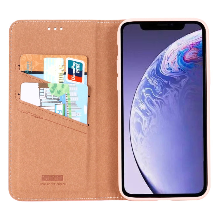 For iPhone 11 Pro Max GEBEI PU+TPU Horizontal Flip Protective Case with Holder & Card Slots(Rose Gold) - iPhone 11 Pro Max Cases by GEBEI | Online Shopping UK | buy2fix