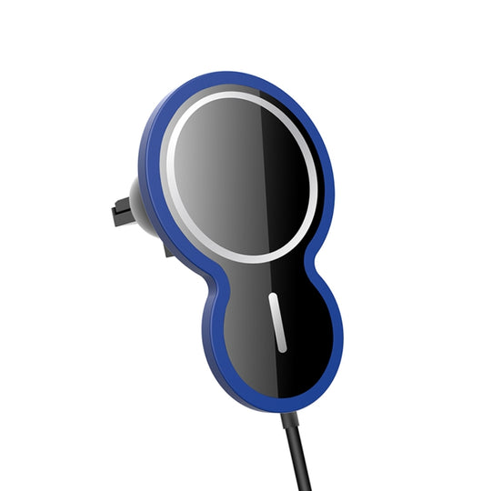 W34 Umgekehrter kürbisförmiger magnetischer Auto-Ladegerät-Handyhalter (blau)