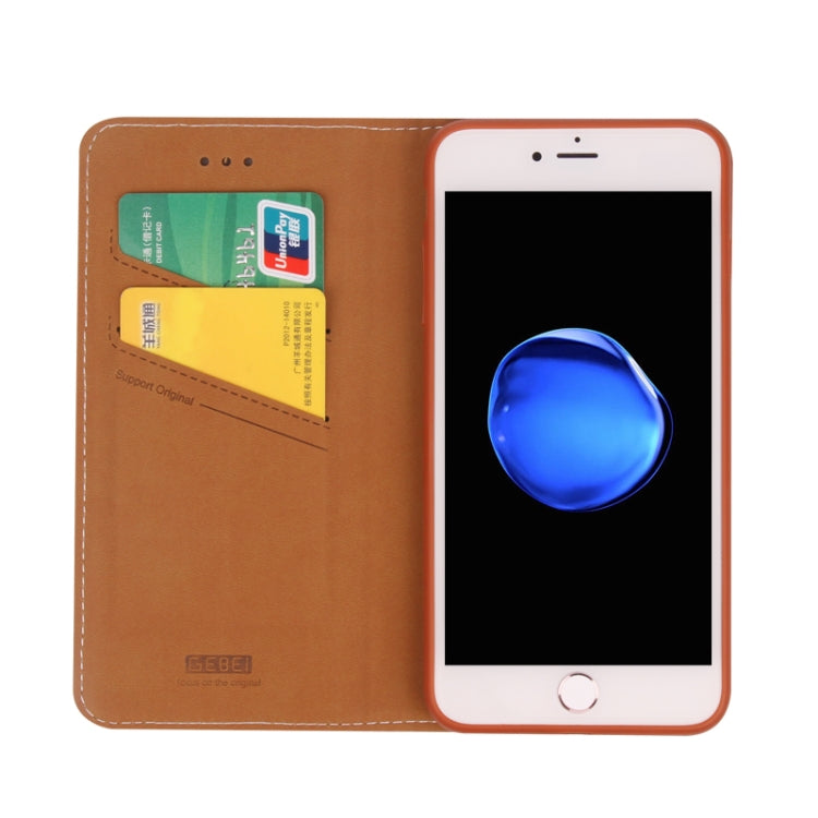 For iPhone 8 Plus & 7 Plus GEBEI PU+TPU Horizontal Flip Protective Case with Holder & Card Slots(Blue) - More iPhone Cases by GEBEI | Online Shopping UK | buy2fix
