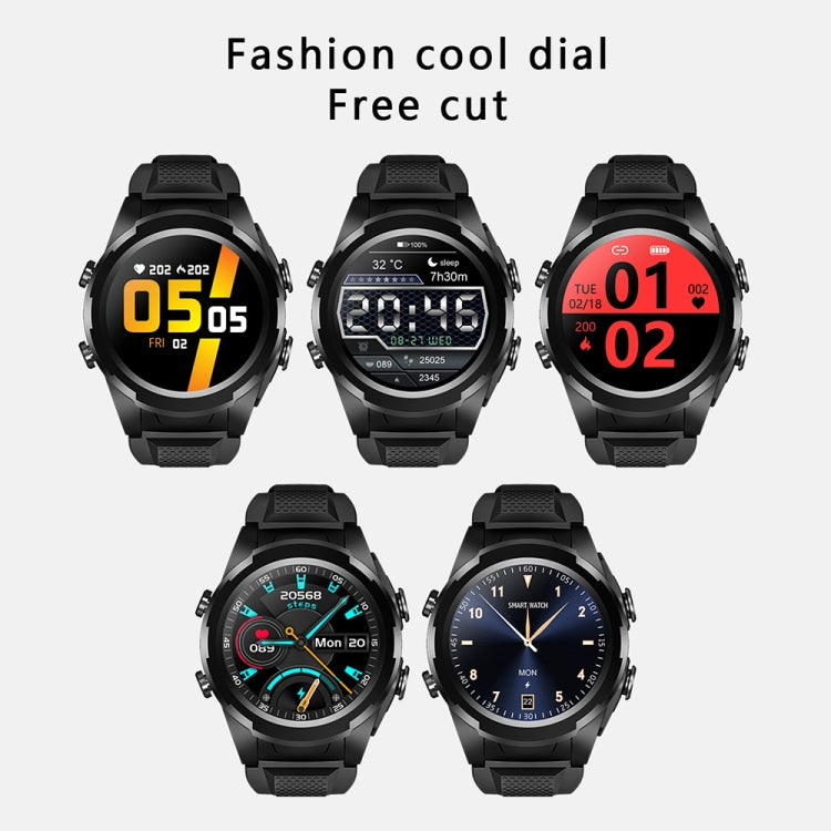 F6 1.28 inch IPS Screen 2 in 1 Bluetooth Earphone Smart Watch, Support Heart Rate & Blood Oxygen Monitoring / Bluetooth Music, Style:Steel Strap(Black) - Smart Wear by buy2fix | Online Shopping UK | buy2fix