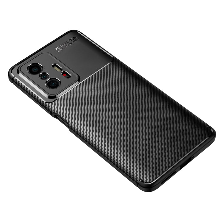 For Xiaomi Mi 11T / 11T Pro Carbon Fiber Texture Shockproof TPU Case(Black) - Xiaomi Accessories by buy2fix | Online Shopping UK | buy2fix