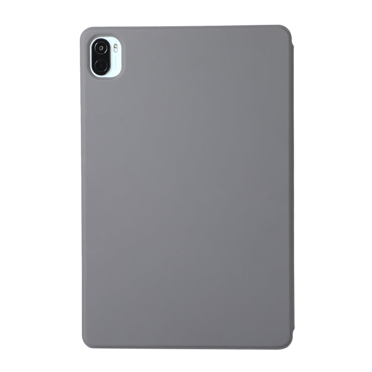 For Xiaomi Pad 5 / Pad 5 Pro Solid Color Magnetic Horizontal Flip Leather Case with Holder(Grey) - Xiaomi Accessories by buy2fix | Online Shopping UK | buy2fix