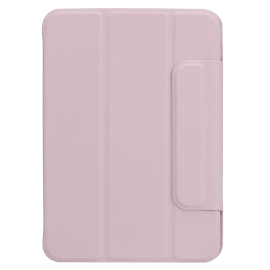 For iPad mini 2024 / mini 6 Horizontal Flip Ultra-thin Fixed Buckle Magnetic PU Tablet Case With Three-folding Holder & Sleep / Wake-up Function(Pink) by buy2fix