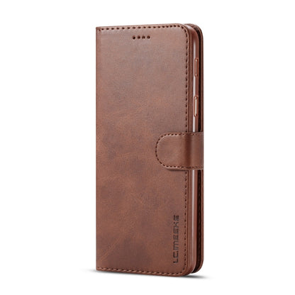 For Galaxy A6 Plus (2018) LC.IMEEKE Calf Texture Horizontal Flip Leather Case, with Holder & Card Slots & Wallet(Brown) - Samsung Accessories by LC.IMEEKE | Online Shopping UK | buy2fix