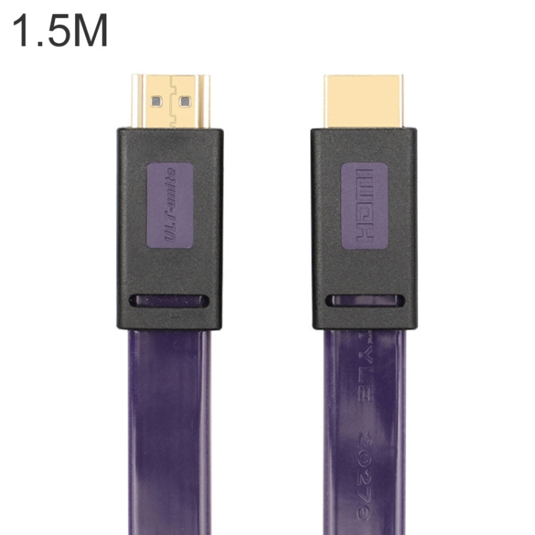 ULT-unite 4K Ultra HD Gold-plated HDMI to HDMI Flat Cable, Cable Length:1.5m(Transparent Purple) - Cable by ult-unite | Online Shopping UK | buy2fix