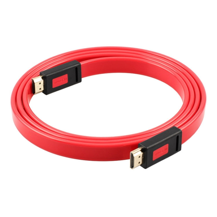ULT-unite 4K Ultra HD Gold-plated HDMI to HDMI Flat Cable, Cable Length:10m(Transparent Red) - Cable by ult-unite | Online Shopping UK | buy2fix