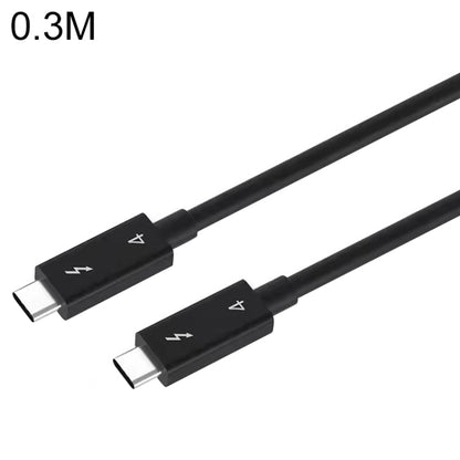 USB-C / Type-C Male to USB-C / Type-C Male Multi-function Transmission Cable for Thunderbolt 4, Cable Length:0.3m(Black) - Computer & Networking by buy2fix | Online Shopping UK | buy2fix