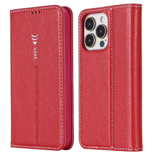 For iPhone 13 GEBEI PU+TPU Horizontal Flip Protective Case with Holder & Card Slots(Rose Red) - iPhone 13 Cases by GEBEI | Online Shopping UK | buy2fix