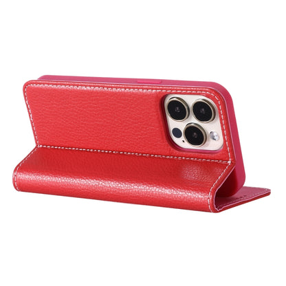 For iPhone 13 Pro GEBEI PU+TPU Horizontal Flip Protective Case with Holder & Card Slots (Rose Red) - iPhone 13 Pro Cases by GEBEI | Online Shopping UK | buy2fix