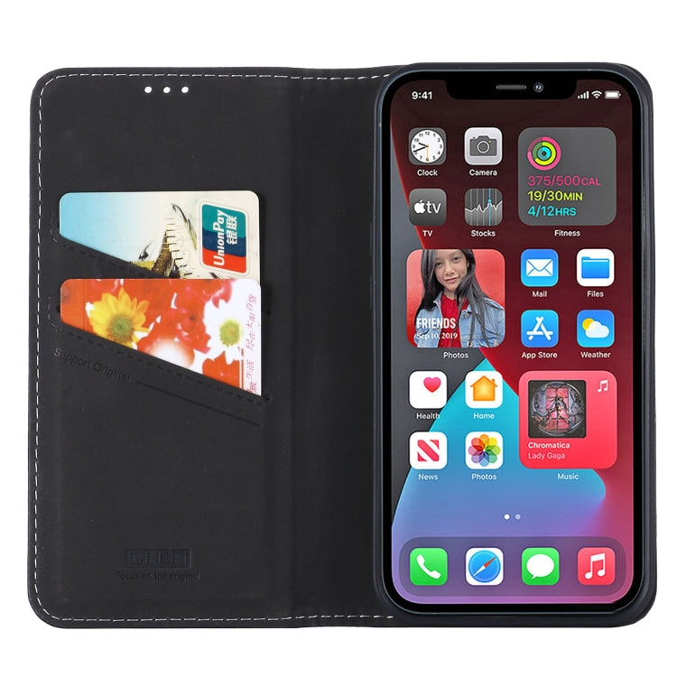 For iPhone 13 Pro Max GEBEI PU+TPU Horizontal Flip Protective Case with Holder & Card Slots (Black) - iPhone 13 Pro Max Cases by GEBEI | Online Shopping UK | buy2fix