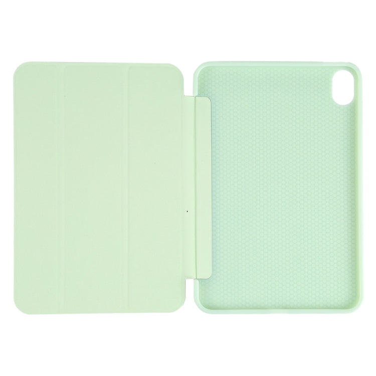 For iPad mini 6 GEBEI Shockproof Horizontal Flip Tablet Case with Three-folding Holder(Mint Green) - iPad mini 6 Cases by GEBEI | Online Shopping UK | buy2fix